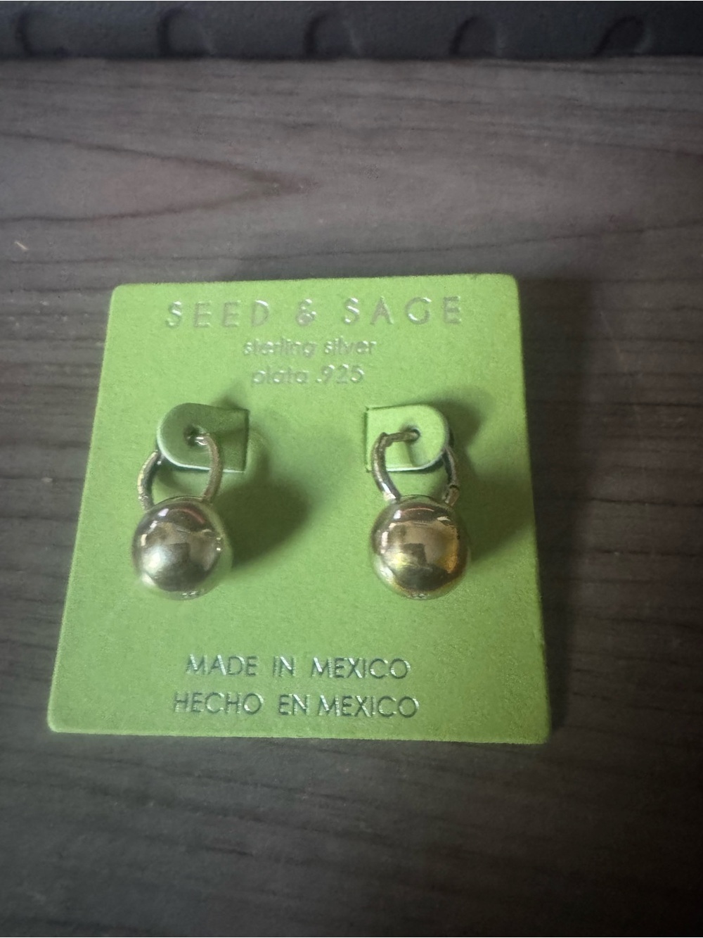 Seed & Sage Gold Ball Drop Earrings